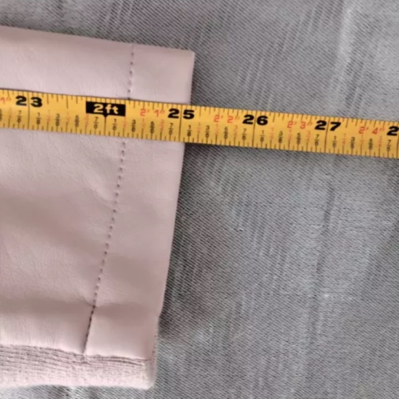 DB Full Zip Jacket Women's medium Pink Faux Leather Stretch - Picture 2 of 8